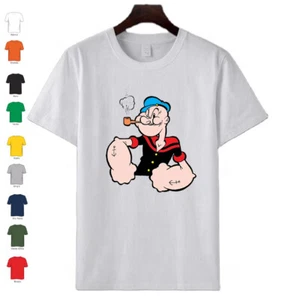 T-Shirt uomo donna bambino in cotone manica corta con Braccio di ferro - Imagen 1 de 1