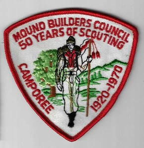 Camporee 1920-1970 anni 50 Of Scouting Mound Builders Council Border ROSSO [MX-531 - Foto 1 di 1