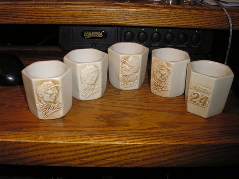 Nascar Racing #3 1 Dale Earnhardt #24 4 Jeff gordon Ceramic Shot Glass Free Ship Cover