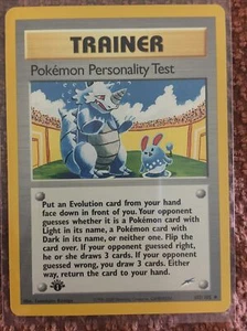 Pokemon Personality Test 102/105 1995-2000 Neo Destiny Trainer 1st Edition Mint - Picture 1 of 2