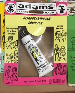 ss adams DISAPPEARING INK SQUIRTER Original Adams Nos Moc Oop classic gags - Picture 1 of 1