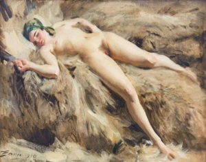 Anders Zorn On The Wolf Leinwandbild 16 x 20 - Bild 1 von 4