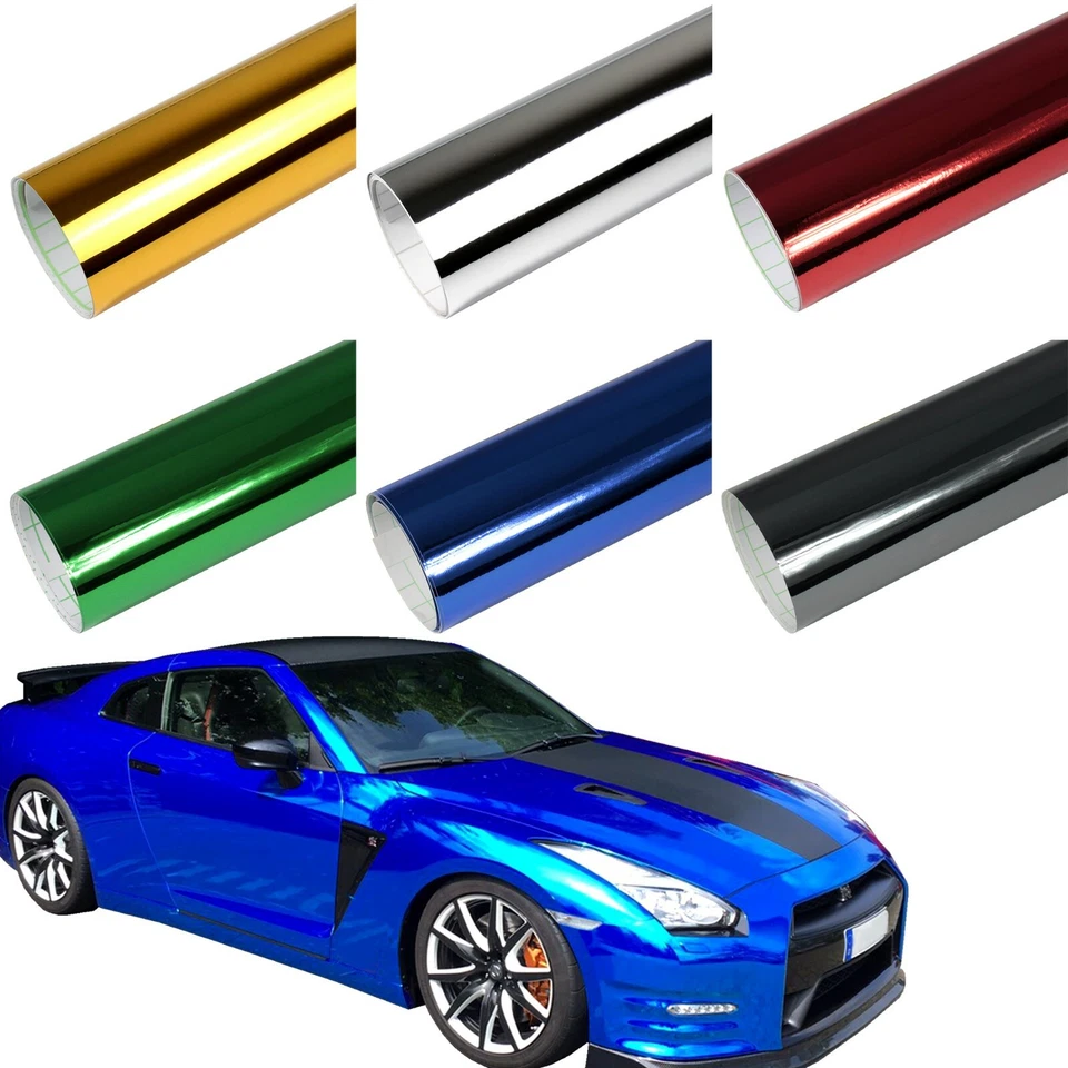 9,86€/m² Premium Chrom Autofolie 3D Flex BLASENFREI Glanz Folie selbstklebend - Bild 1 von 1