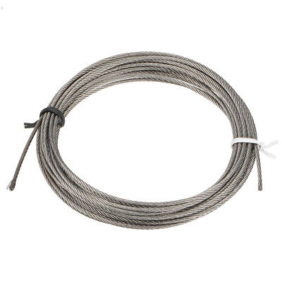 Stainless Steel Wire Rope Cable 1.5mm Dia 4M 13ft Length 16 Gauge Hoist Pulley • 4.02£