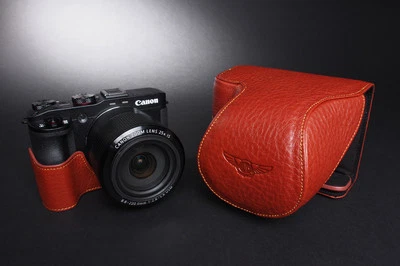 Genuine real Leather Full Camera Case bag cover for Canon G3X G3 X 24-600mm Lens - Image 1 of 4