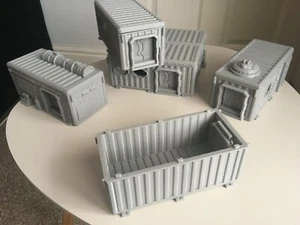 Warhammer Krieg Spiel Container Hab Gebäude Bunker D+D Landschaft 28 mm 3D gedruckt - Bild 1 von 32