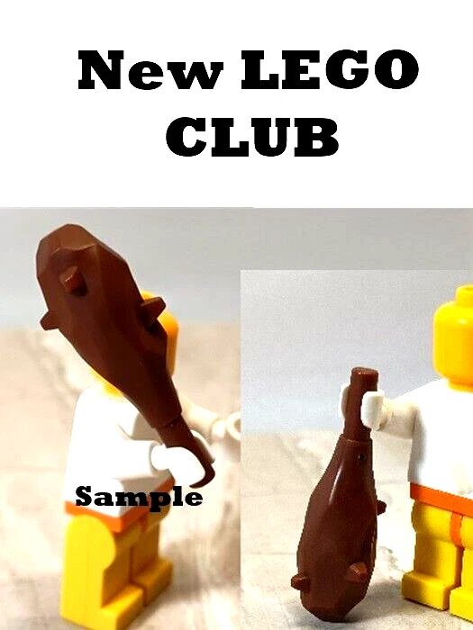 New LEGO Spiked Club Brown Reddish Caveman Brute Battle Dwarves Barbarian Stick - Imagem 1 de 1