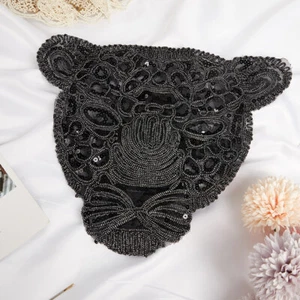 Leopard Patches for Clothing Black Sequin Diy Accessories for Clothes Badge _cn - Picture 1 of 11