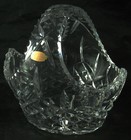 Vintage Czech Bohemian 24% Lead Crystal Glass Basket