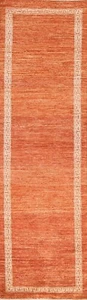 2'x9' Bordered Gabbeh Kashkoli Afghan Runner Rug Hand-knotted Staircases Carpet - Picture 1 of 12
