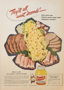 Anuncio vintage francés mostaza pura preparada 1947 todos querrán segundos - Imagen 1 de 1