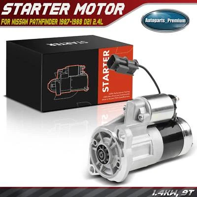 Starter Motor for Nissan Pathfinder 1987-1988 D21 1988-1994 2.4L 1.4KW 12V CW 9T - Image 1 of 4