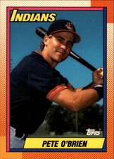1990 Topps Tiffany Cleveland Indians Baseball Card #265 Pete O'Brien /15000