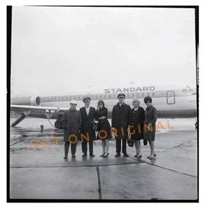 Vintage Photo Negative of Standard Airways Airlines Pilots Flight Attendants - Picture 1 of 1