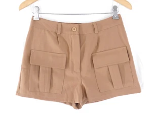 Womens Shorts Utility Pockets Beige Summer Teen Girls Size UK 10 Petite BNWT - Picture 1 of 12
