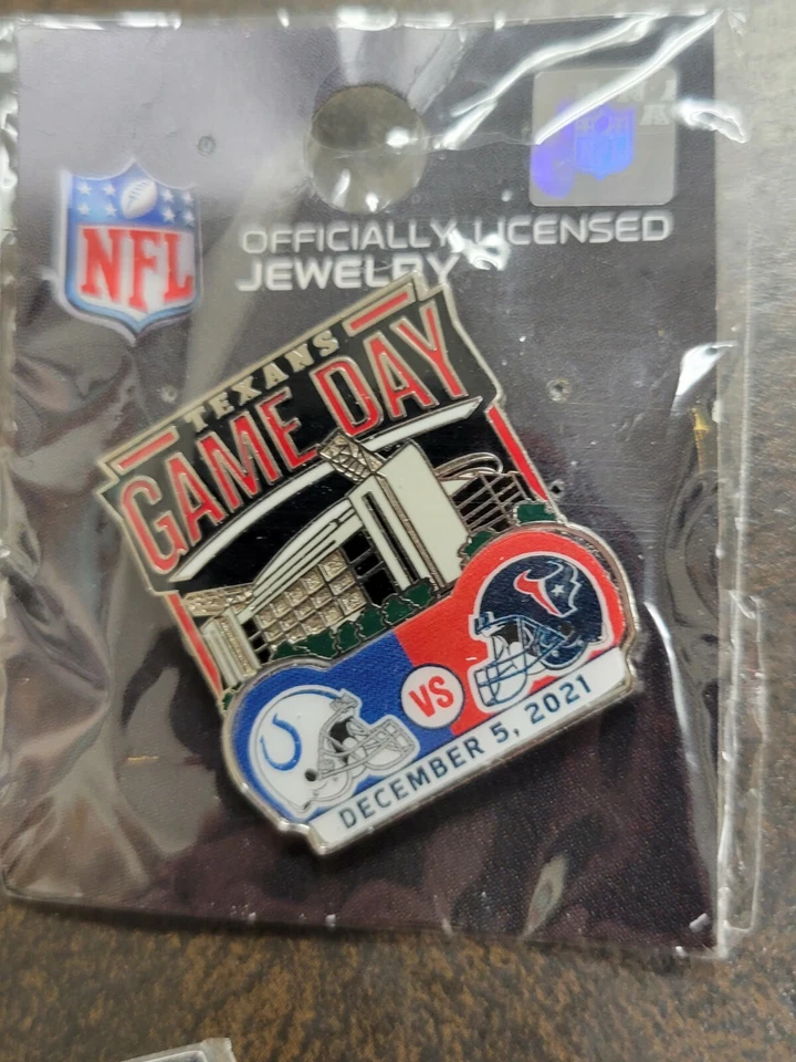 Indianapolis Colts AT/VS Houston Texans Game day Pin 12/5/2021 NEW - Image 1 of 1