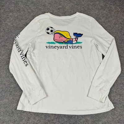 Vineyard Vines T-Shirt Long Sleeve Soccer Cotton Womens Large L - Image 1 of 4