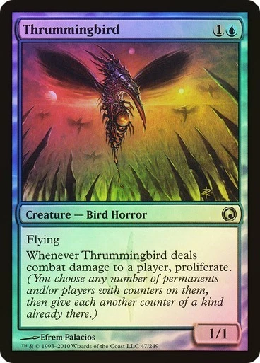 MTG Thrummingbird Foil x1 Scars of Mirrodin MTG Magic the Gathering Blue Card - Image 1 of 1