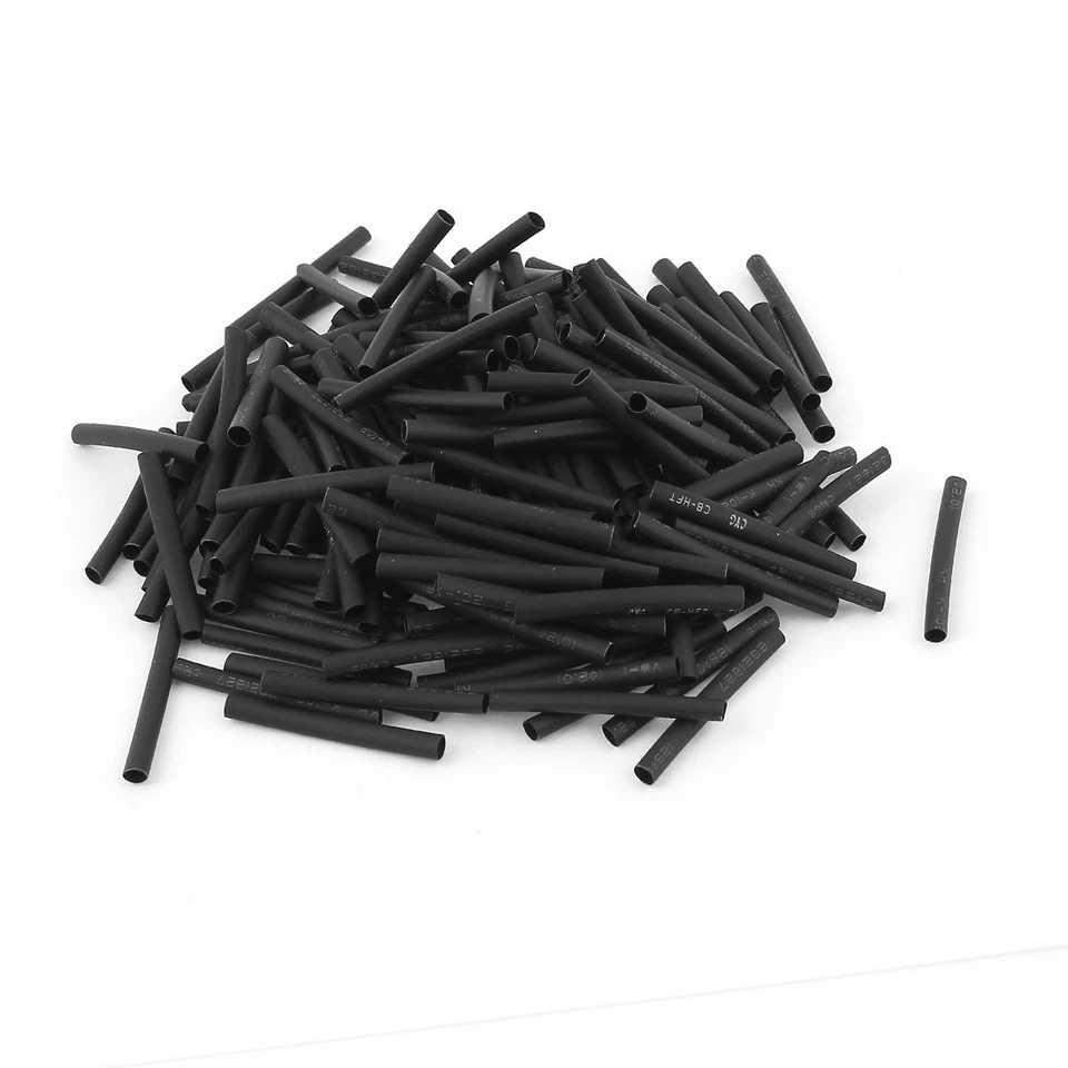 200pcs passacavo nero 2 mm Dia termorestringenti tubo guaina per 2: 1 - Immagine 1 di 1