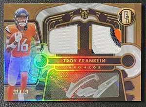 2024 Panini Gold Standard Troy Franklin Rookie Auto RPA /49 Dual Patch Broncos - Picture 1 of 4