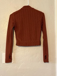 HOT KISS Women's Small Burnt Orange Stretch Zipper Hoodie & Pants Tracksuit - Picture 1 of 5