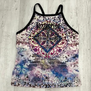 Camiseta sin mangas vintage años 90 Y2K Jazzercise bordada mariposa floral Mandela entrenamiento - Imagen 1 de 9