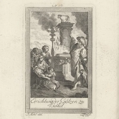 Bibel Altes Testament Bethel Goldenes Kalb Weltgeschichte Orig Kupferstich 19 Jh - Bild 1 von 3