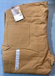 Carhartt Latzhose 46x28 R41 BRN Duck Canvas Stepp gefüttert Double Knee NEU - Bild 1 von 6