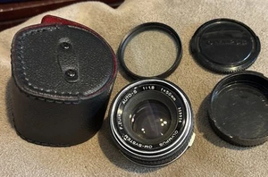 Olympus 50mm f/1.8 MF Objektiv OM-System F.Zuiko OM1 OM2 OM4 mit Caps Filter + Tasche - Bild 1 von 14