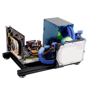 S DIY Open Frame Heat Dissipation Computer PC Case Chassis For ITX Fit - Bild 1 von 10
