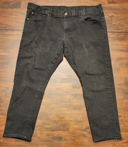 Uniqlo Jeans Herren 46x34 Schwarz Selvedge Straight Slim Fit Denim Hose Distressed - Bild 1 von 3