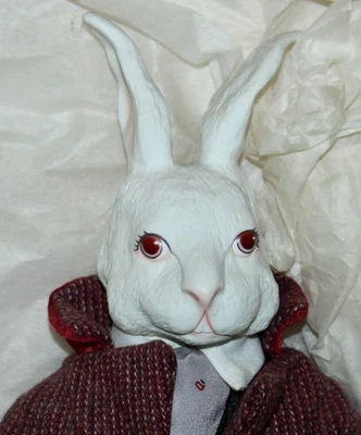 Muñeca Dakin 1985 de colección en caja White Rabbit de Faith Wick Alicia en el país de las maravillas lote HH Foto 1 de 4