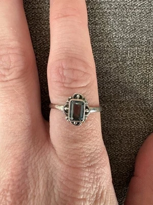 Anillo de plata de ley 925 amatista azul verdoso 9,5 Foto 1 de 4