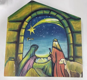 Kurt Adler For Saks Nativity Hand Painted Display Box & 6 Ornaments - Picture 1 of 11