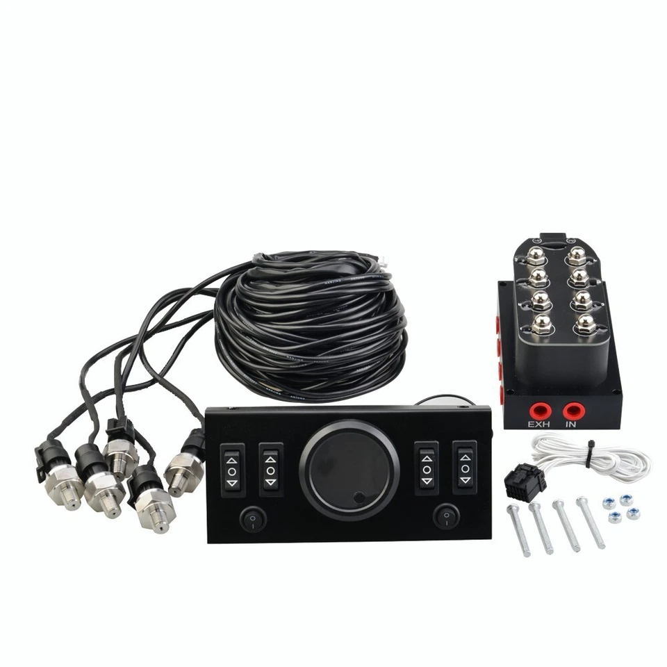 Manómetro de suspensión neumática con pantalla 5 en 1 + Electroválvula + Panel de control Foto 1 de 4