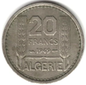 1949 20 francos de Argelia ~ lo calificas - Imagen 1 de 4