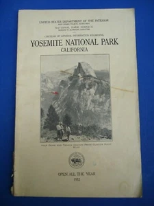 YOSEMITE National Park 1932 Circular 2 Fold-out MAPS Booklet Brochure 82 Pages - Picture 1 of 10