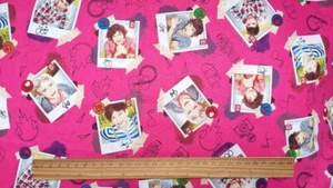 I❤️ 1D One Direction Boy Band Pop 100% Cotton Fabric Harry Liam Louis Niall Zayn - Picture 1 of 4