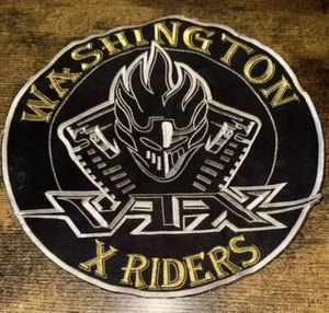 LARGE 12" VTX Honda Cruiser Embroidered Washington X Riders biker back patch - Picture 1 of 2