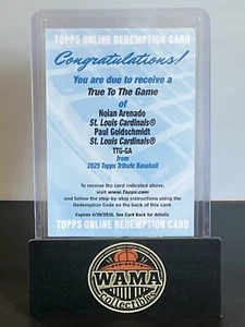 Nolan Arenado & Paul Goldscmidt 2025 Topps Tribute True To The Game Dual Auto - Picture 1 of 2