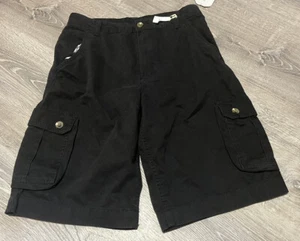 NWTS FADED GLORY BOYS BLACK CARPENTER SHORTS ADJUSTABLE WAIST SIZE 18 - Picture 1 of 3