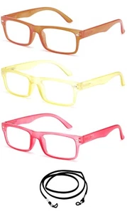 Mujeres lectoras Marco translúcido gafas de lectura clásico estilo de moda caramelo - Imagen 1 de 16