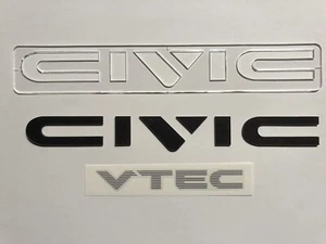 1988-1991 Honda EF Civic SiR Raised Letters Kit Vtec logo JDM - Picture 1 of 9