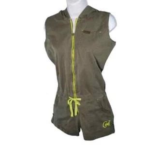 CAVI Dark Green Zipper Front Romper With Hoddie Girls Size XL - Picture 1 of 10
