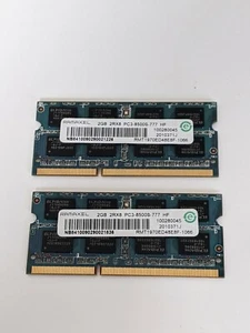 RAMAXEL 4 GB (2GBx2) DDR3 2RX8 PC3-8500S-777 Laptop Memory  - Picture 1 of 2