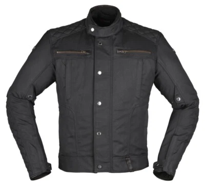 Modeka Thiago Motorradjacke Textiljacke Herren Retro klassisch schwarz - Bild 1 von 2