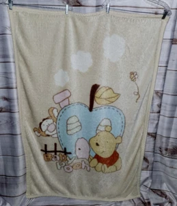 Disney Winnie The Pooh Baby Blanket Tigger Apple House Fence Bee Cloud Throw - Picture 1 of 16
