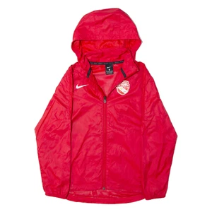 NIKE FC Thun Boys Rain Jacket Red Hooded M - Picture 1 of 6