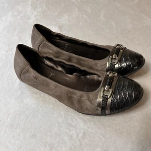 Attilio Giusti Leombruni Womens Flat Shoes Size 38.5 US 8 Brown Cap Toe - Picture 1 of 10