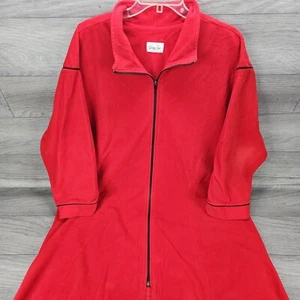Vintage Vanity Fair Red Women’s XL House Coat Full Zip USA Made *READ* - Picture 1 of 10